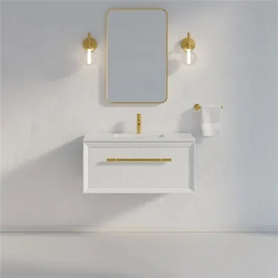 37" BX 23" DX 17" H Einzel-Badezimmer-Waschtischset