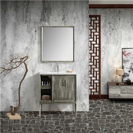 Badezimmerschrank aus recyceltem Kiefernholz