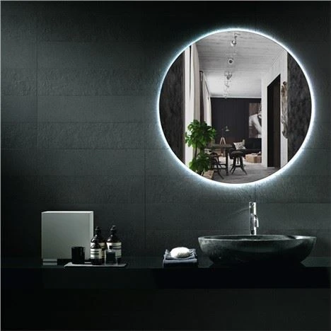 Smart LED runder rahmenloser Badespiegel