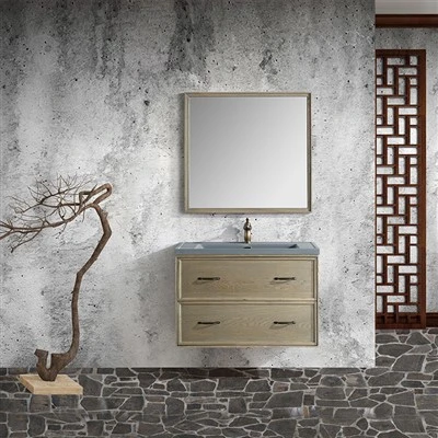 Badezimmerschrank aus natürlichem Massivholz